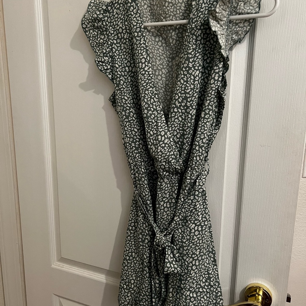 Green floral  romper